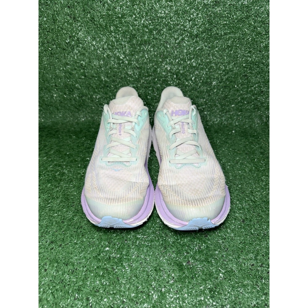 Hoka One One Clifton 9 Youth Size 7 M Grey Purple Running Shoes Athletic Sneaker - Picture 6 of 9